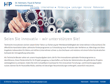 Tablet Screenshot of hfp-innovationsberatung.de